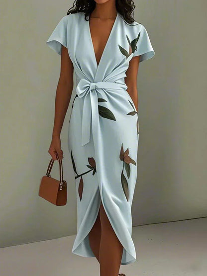 Elin™ | Elegante vestido cruzado con estampado floral