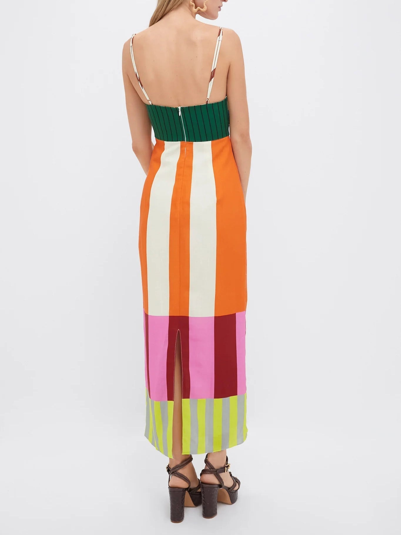 Paloma – Vestido Maxi Colorido de Rayas