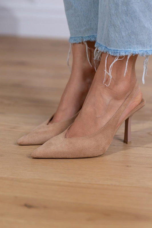 MARLENA™ Zapatos de tacón bajo color nude