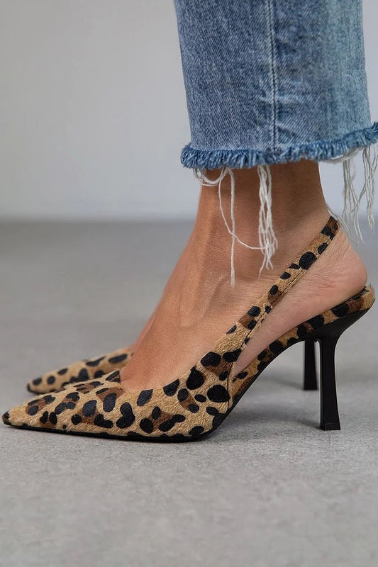 AVERY™  Zapatos de tacón con estampado de leopardo