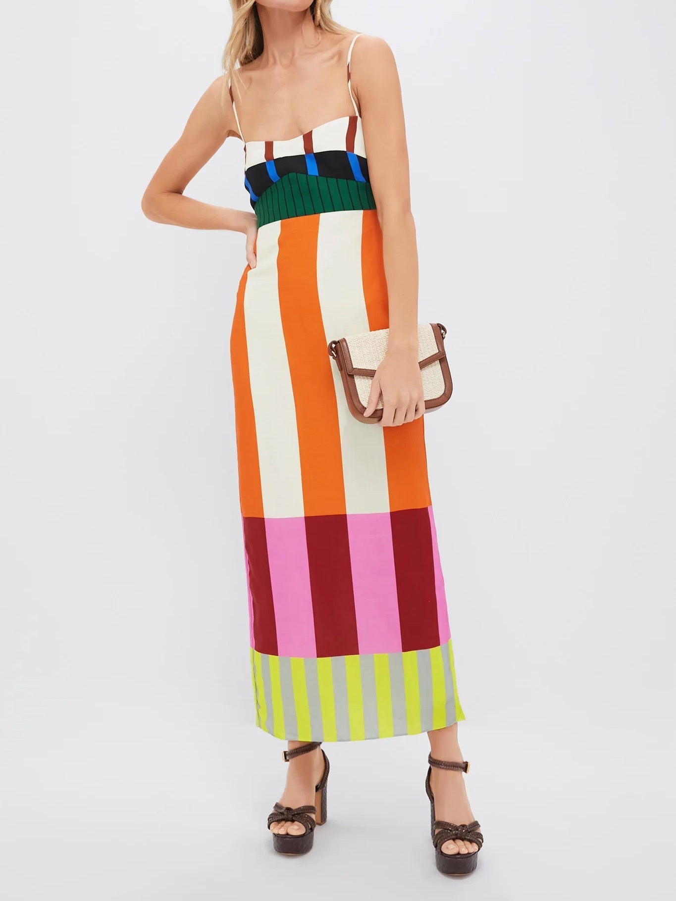 Paloma – Vestido Maxi Colorido de Rayas